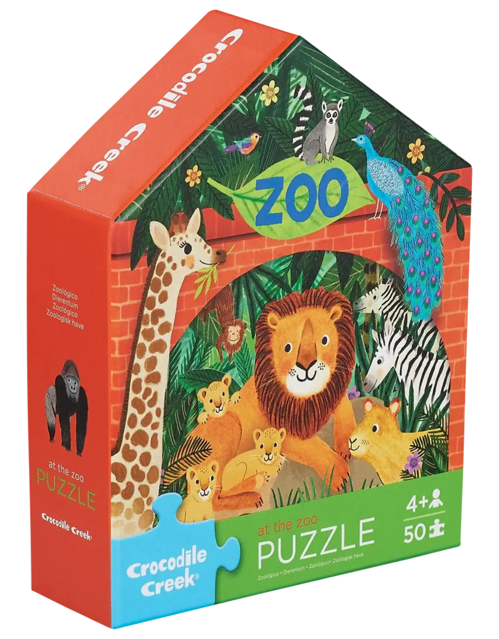 Crocodile Creek Zoo 50pc Flat House Puzzle
