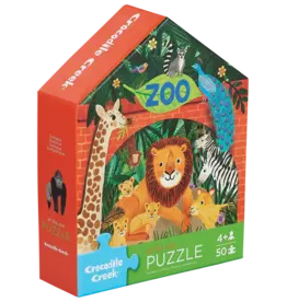 Crocodile Creek Zoo 50pc Flat House Puzzle