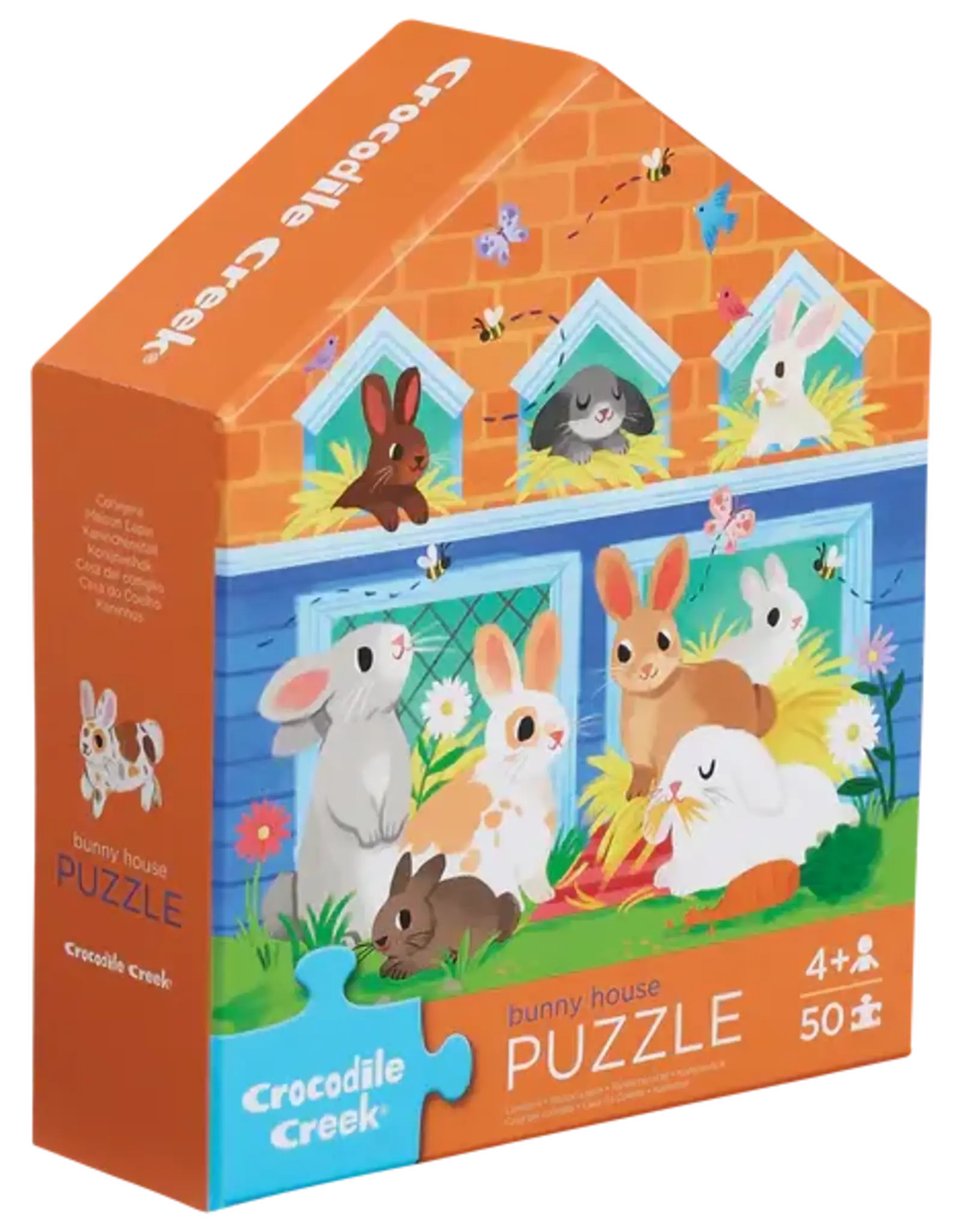 Crocodile Creek Bunny House 50pc Flat House Puzzle