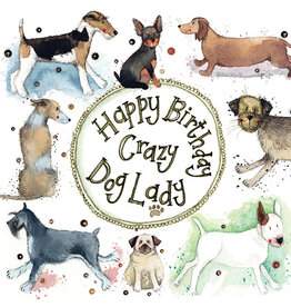 Alex Clark Art Dog Lady Birthday Card