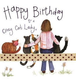Alex Clark Art Cat Lady Birthday Card