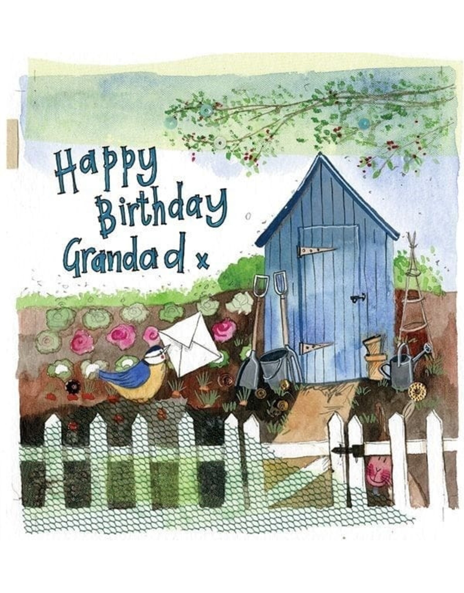 Alex Clark Art Grandad Garden Hut Birthday Card
