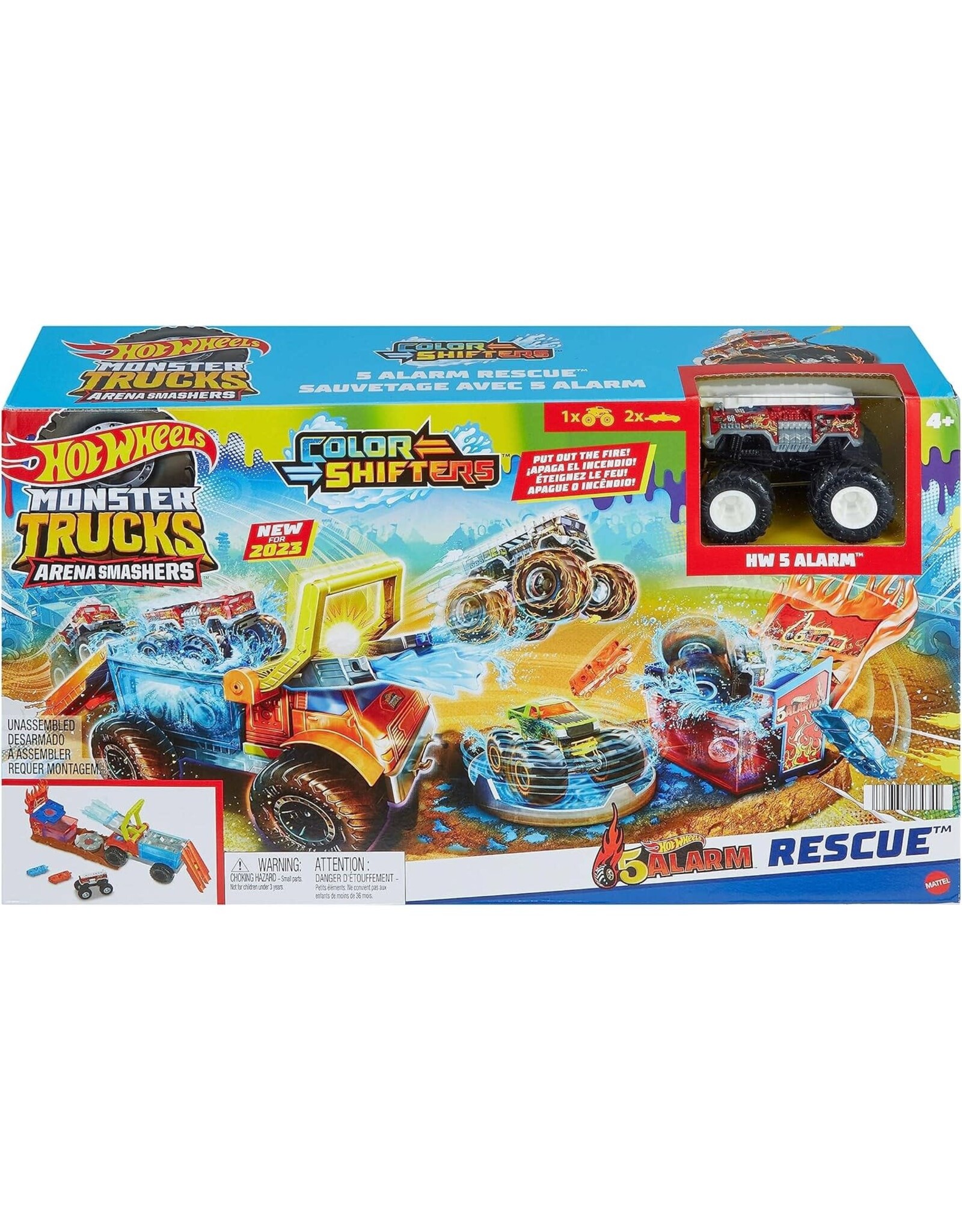 Mattel Hot Wheels Monster Trucks Color Shifter 5 Alarm Rescue