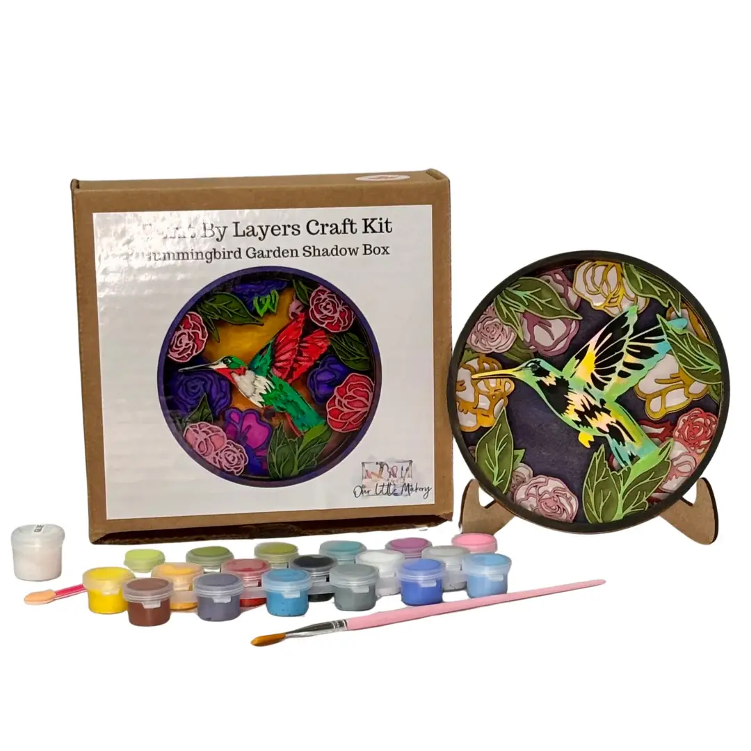 Hummingbird Garden Shadow Box Kit - Tumbleweed Toys