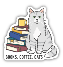 Stickers Northwest Books, Coffee, And Cats Sticker