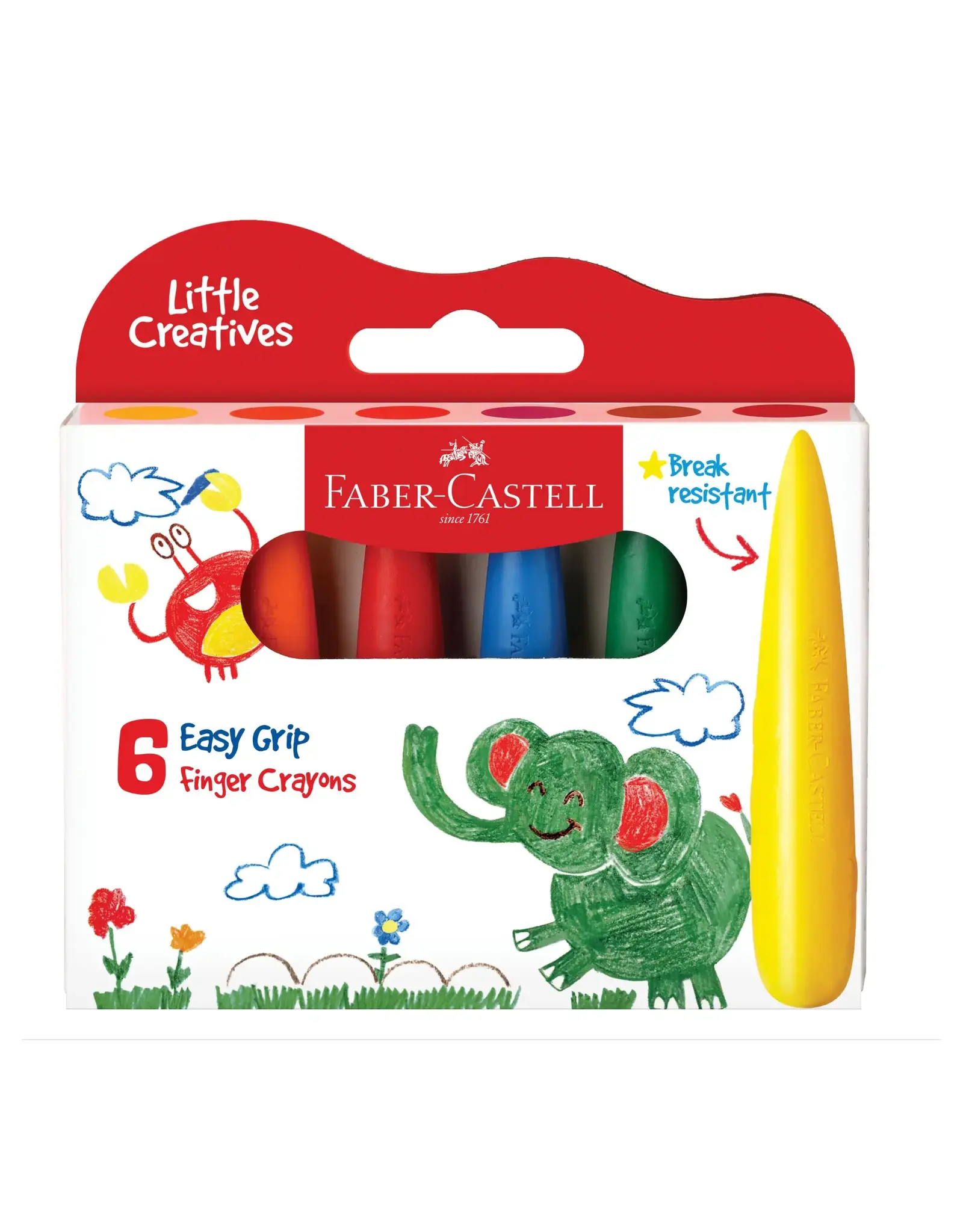 Faber Castell Little Creatives 6 Easy Grip Finger Crayons