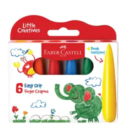 Faber Castell Little Creatives 6 Easy Grip Finger Crayons