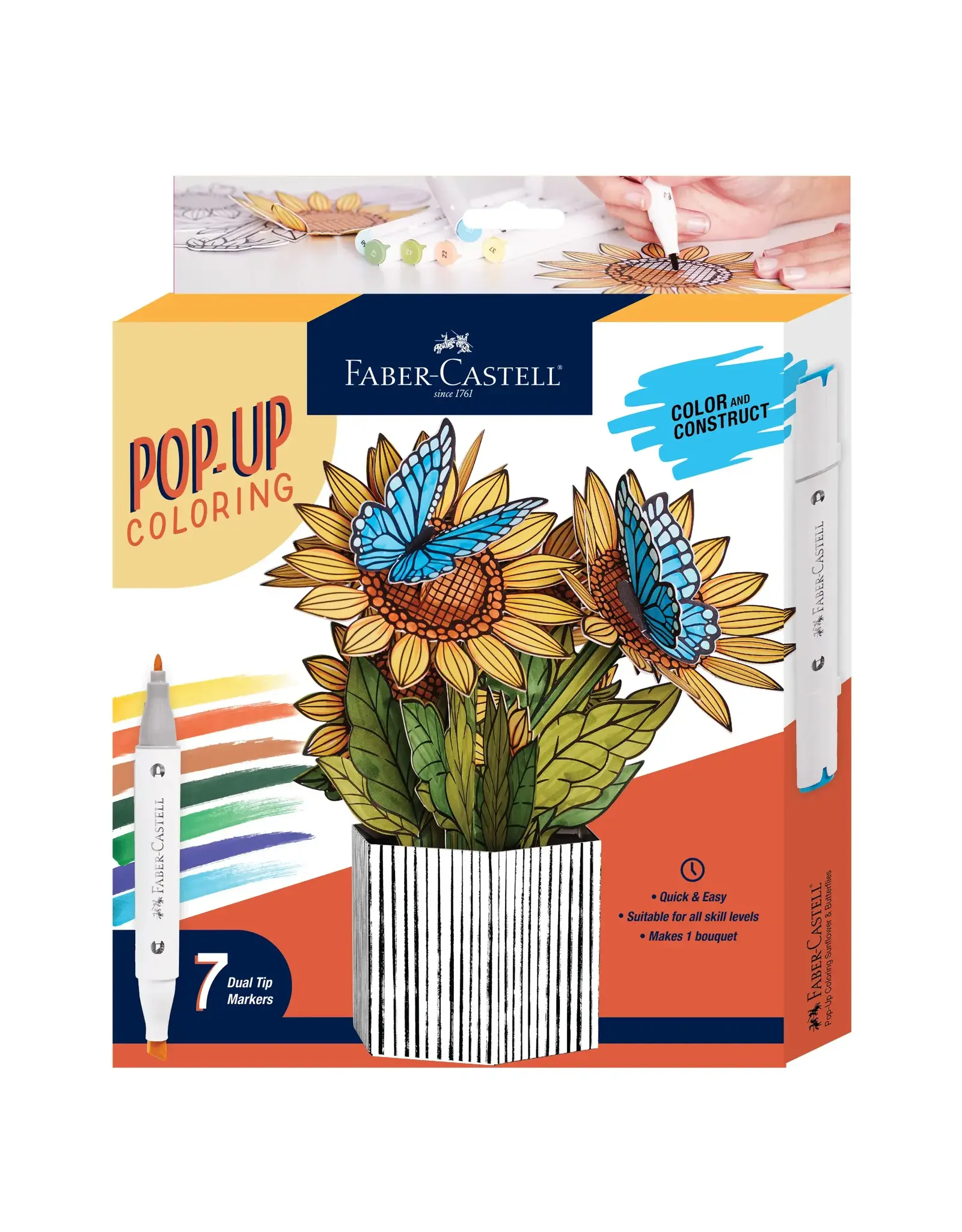 Faber Castell Pop Up Coloring Bouquet - Sunflowers & Butterflies