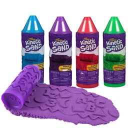 Kinetic Sand - Stamp N' Roll Crayon with 3oz Play Sand Assorted