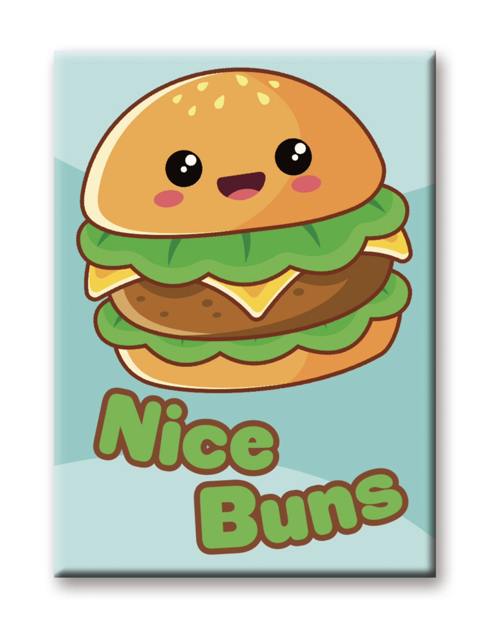 NMR Kawaii Foods Hamburger Flat Magnet