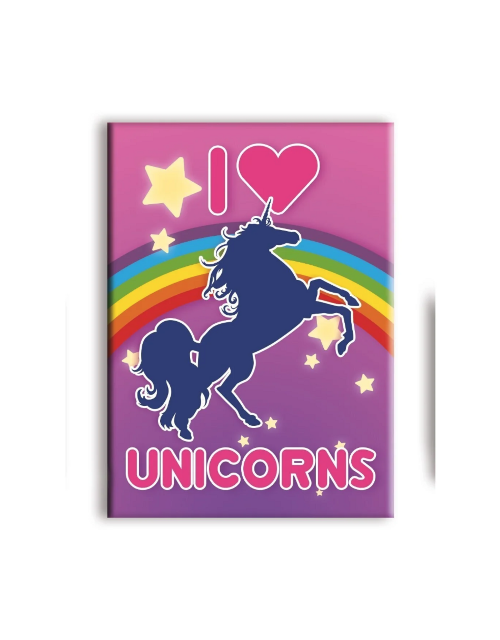 NMR Unicorns- I Love Unicorns Flat Magnet