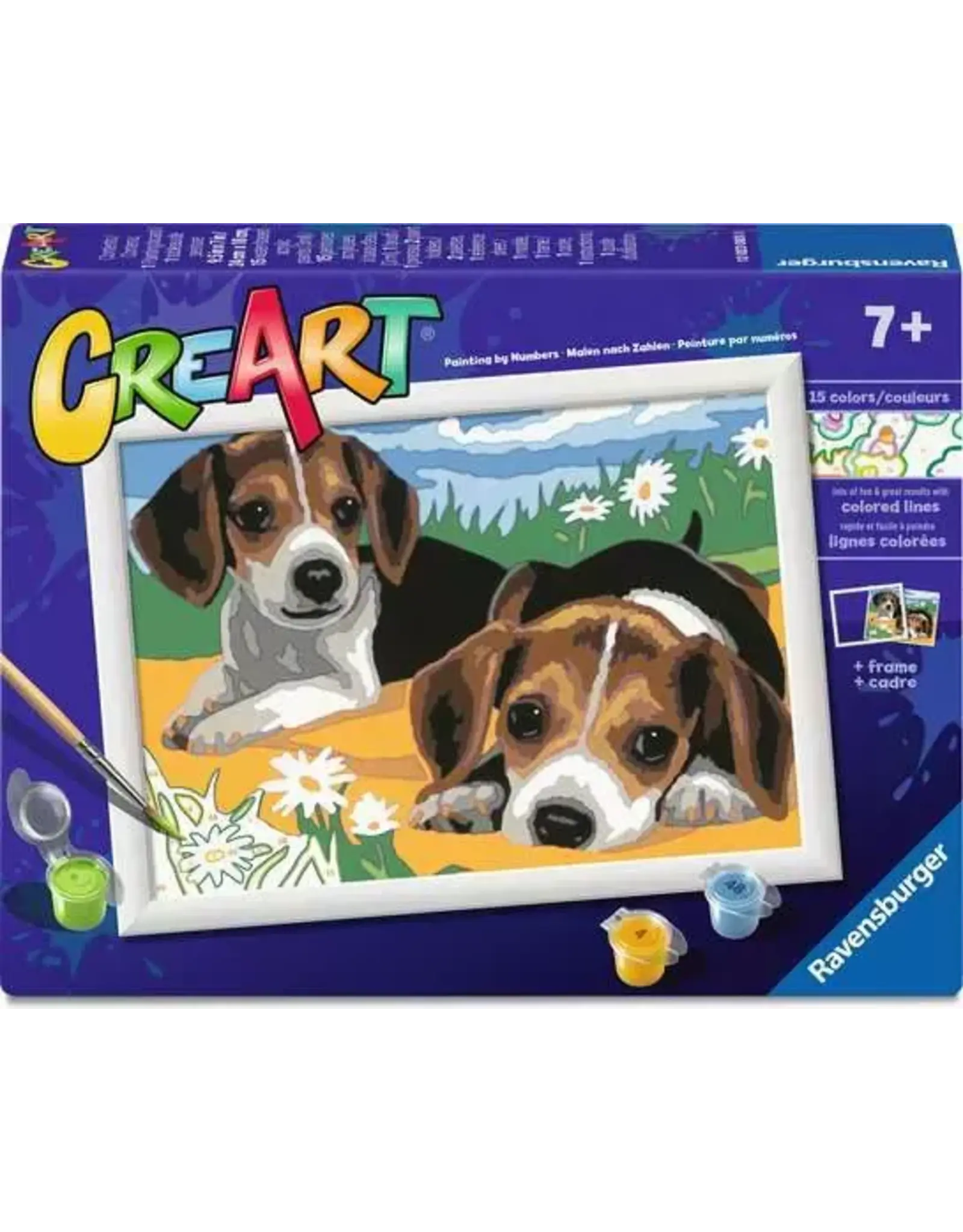Ravensburger CreArt Paint by Number - Jack Russell Puppies
