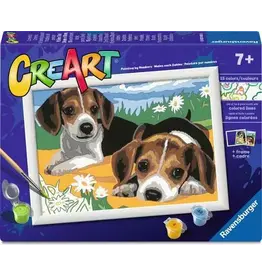 Ravensburger CreArt Paint by Number - Jack Russell Puppies