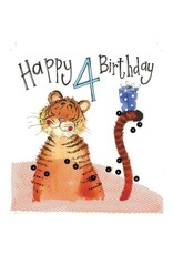 Alex Clark Art 4 Year Old Tiger Birthday Card