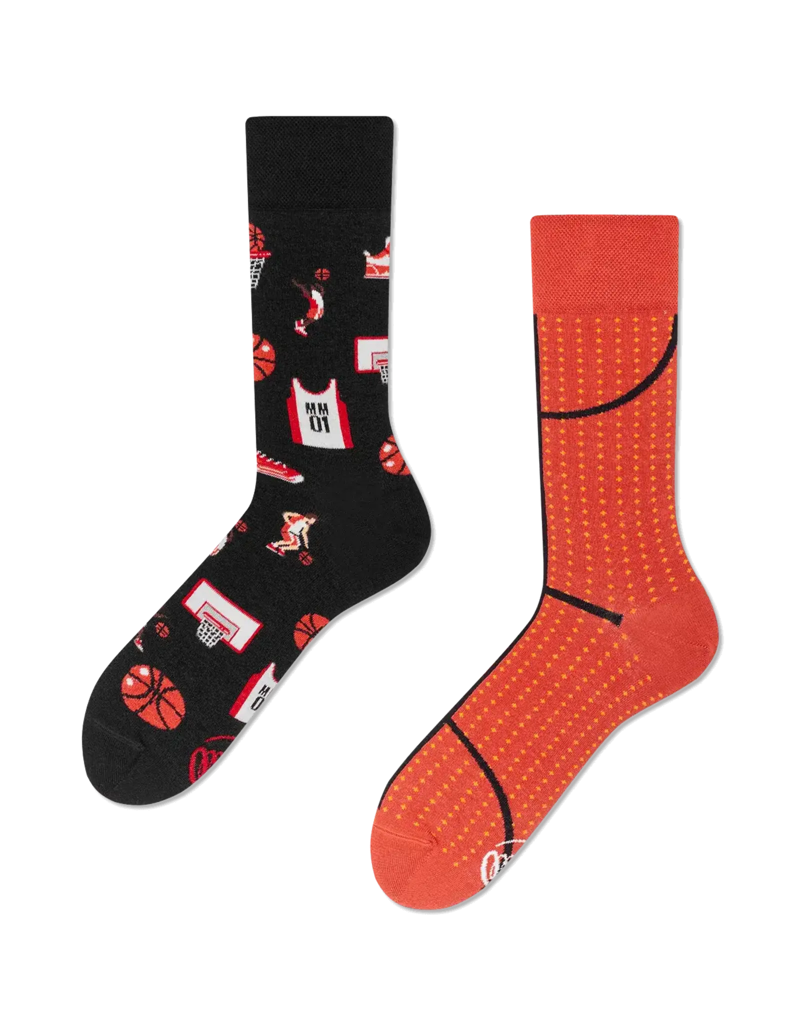 Many Mornings Slam Dunk Basket Ball Crew Socks