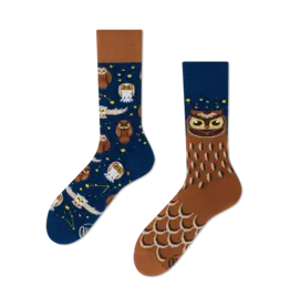 Many Mornings Owly Moly Owl Crew Socks