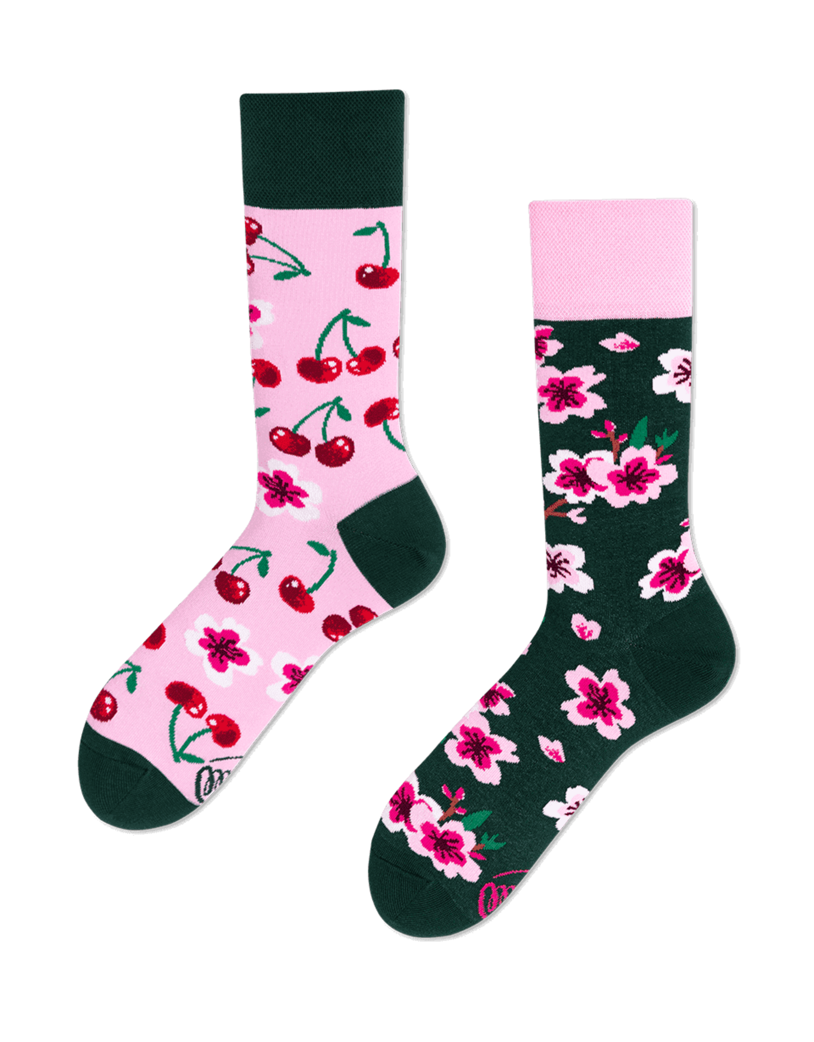 Many Mornings Cherry Blossom Crew Socks