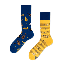 Many Mornings Music Notes Crew Socks