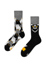Many Mornings Black Cat Crew Socks