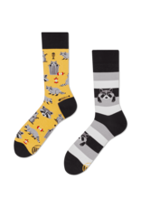 Many Mornings Raccoon Bandit Crew Socks