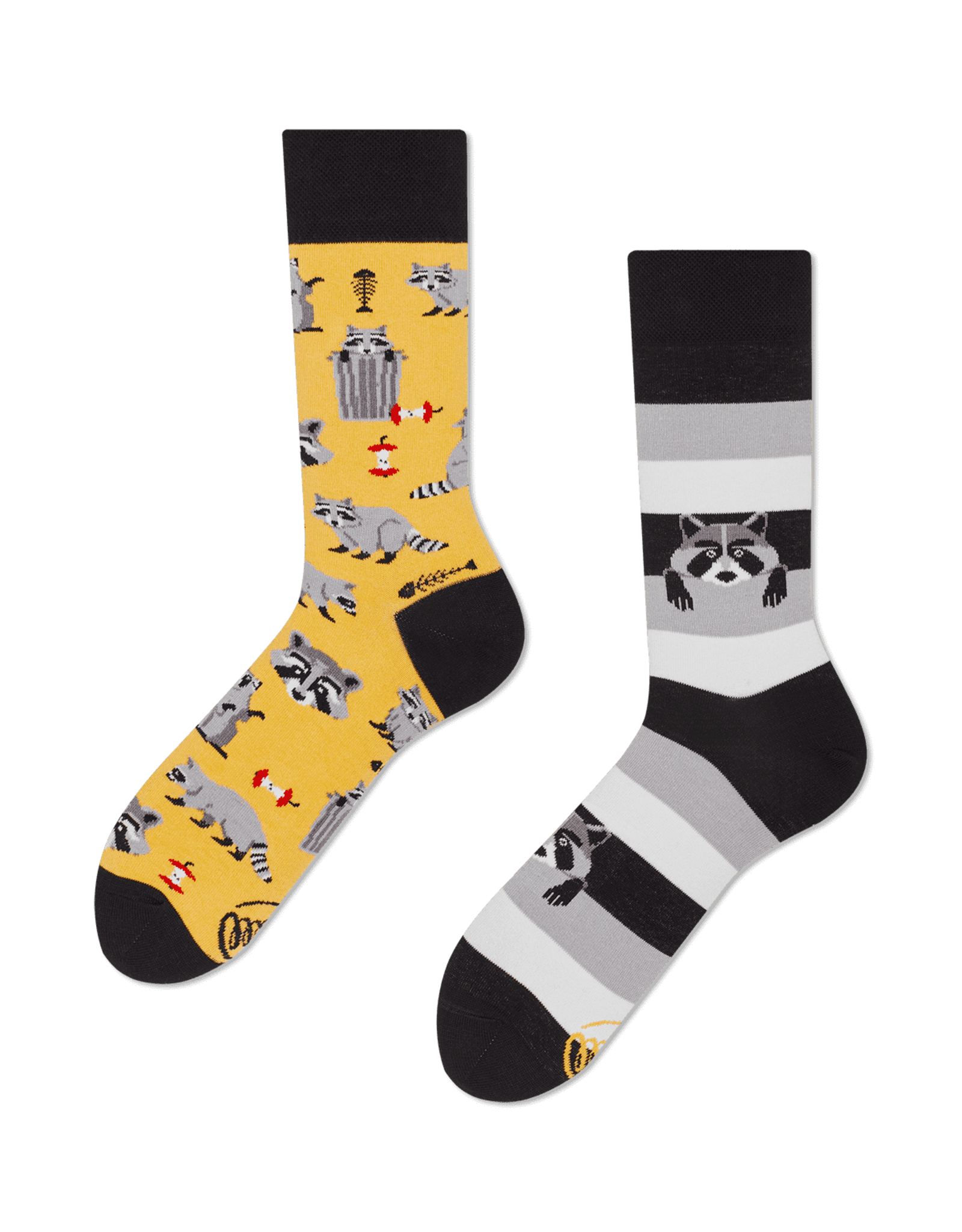 Many Mornings Raccoon Bandit Crew Socks