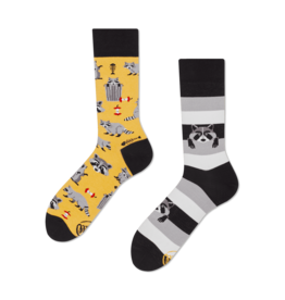 Many Mornings Raccoon Bandit Crew Socks