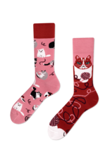 Many Mornings Playful Cat Crew Socks