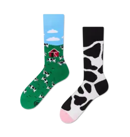 Many Mornings Holy Cow Crew Socks