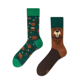 Many Mornings Beaverly Heels Crew Socks