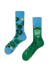 Many Mornings Froggy Frog Crew Socks