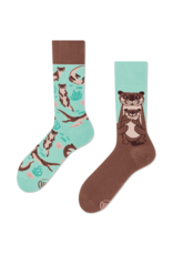 Many Mornings Otter Stories Crew Socks