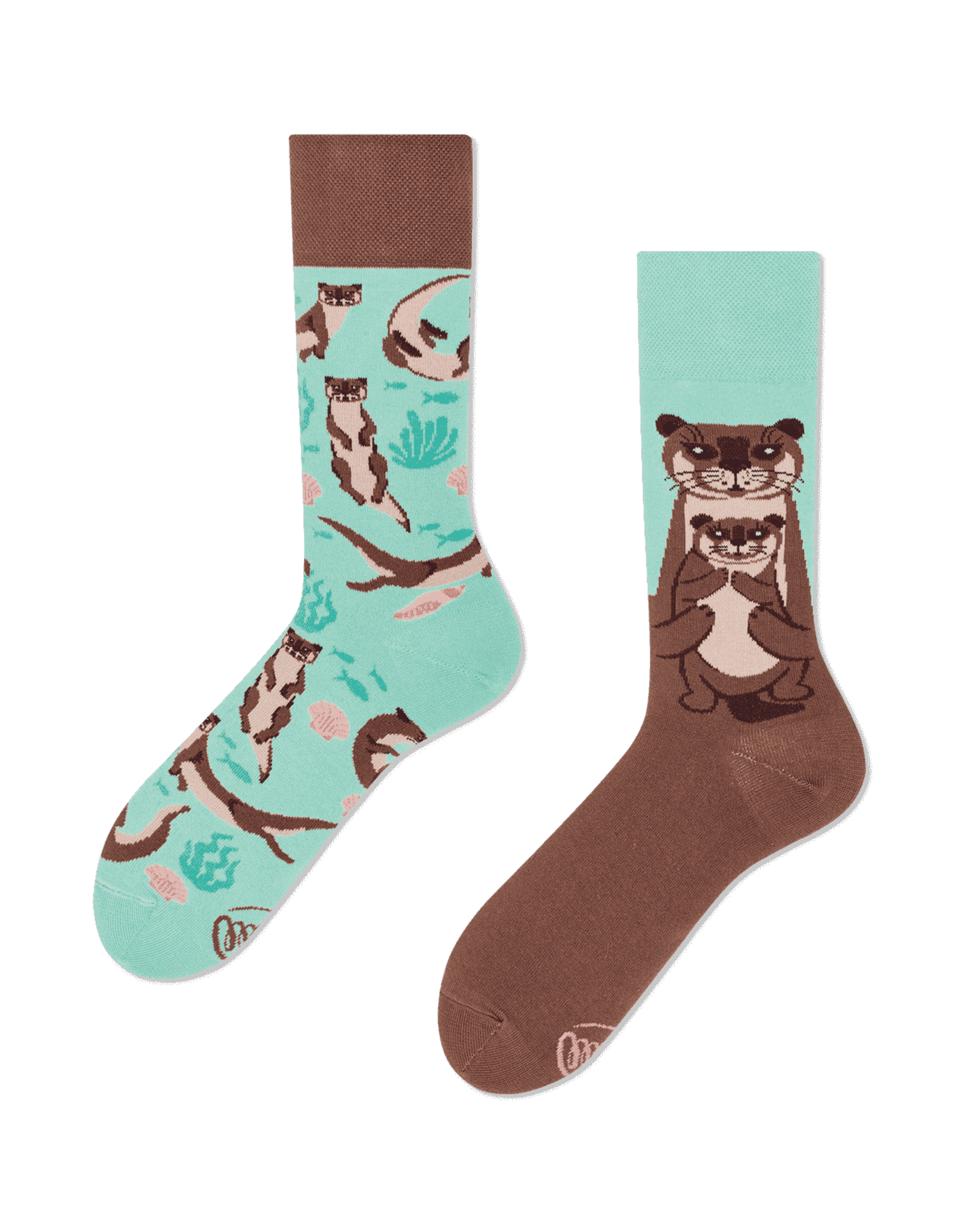 Many Mornings Otter Stories Crew Socks