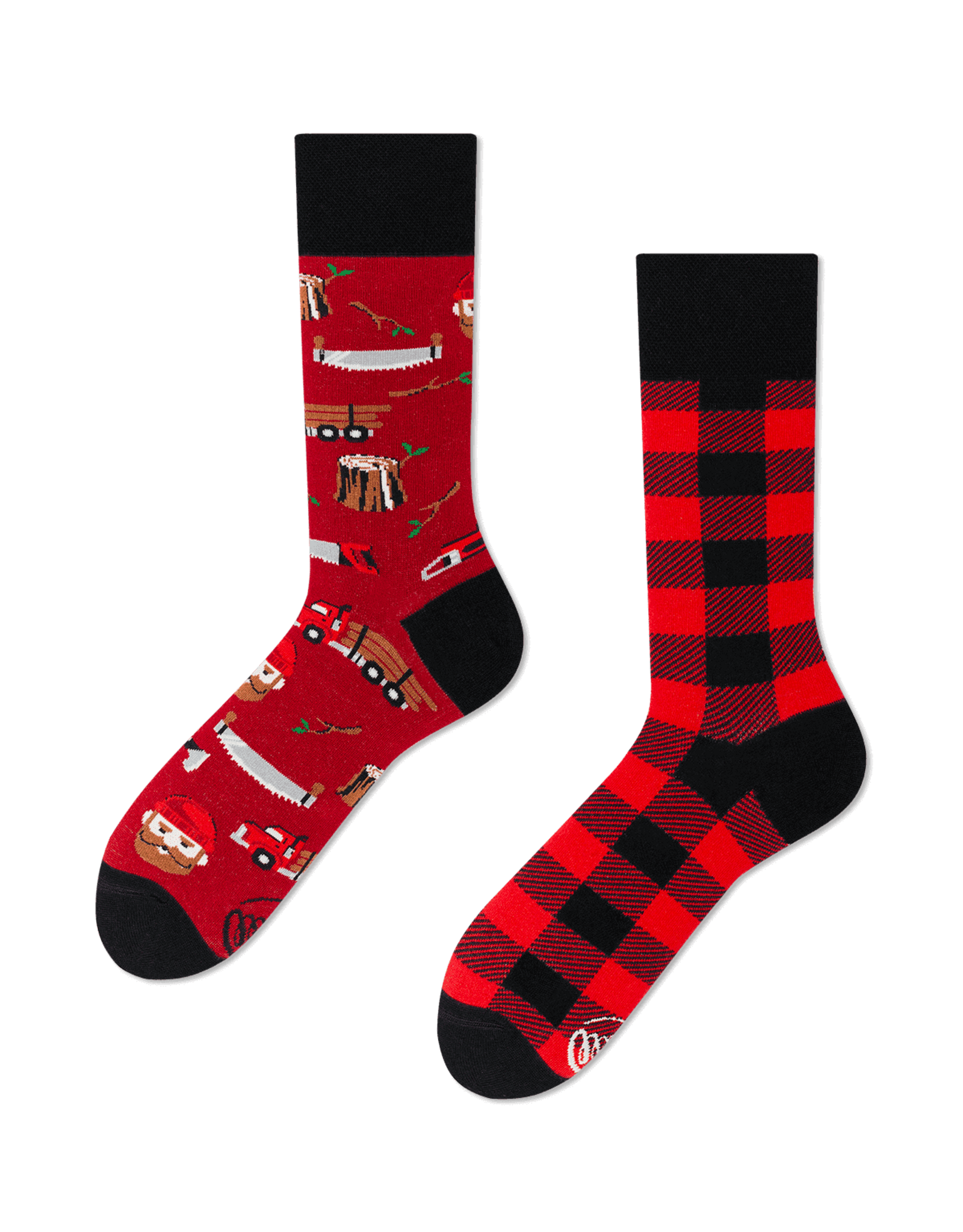 Many Mornings Lumberjack Life Crew Socks