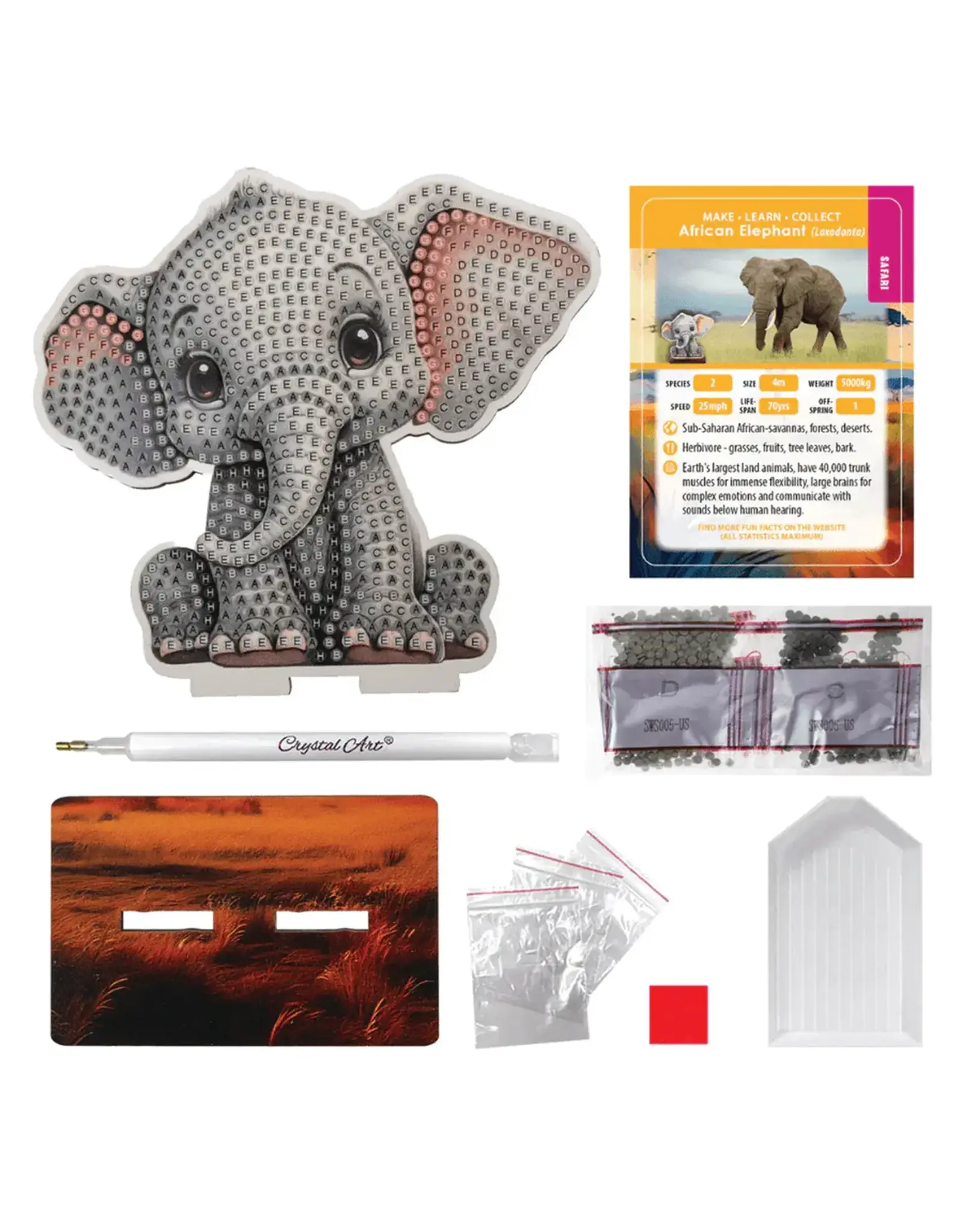 Crystal Art Buddies Exotic - Elephant
