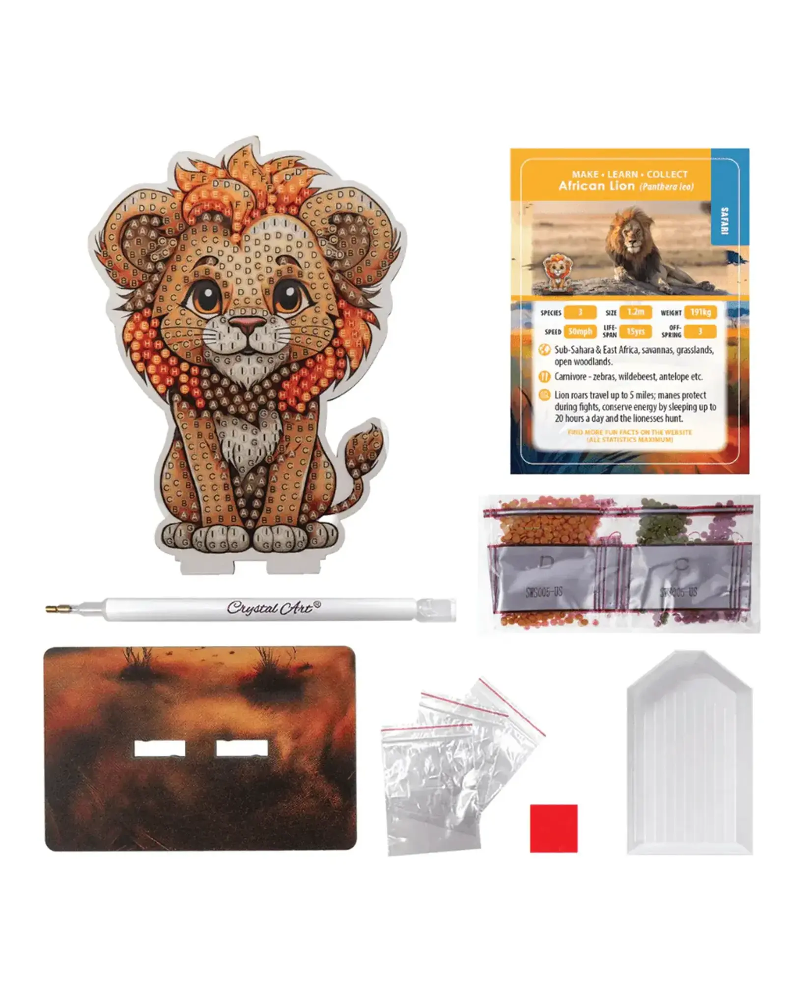 Crystal Art Buddies Exotic - Lion