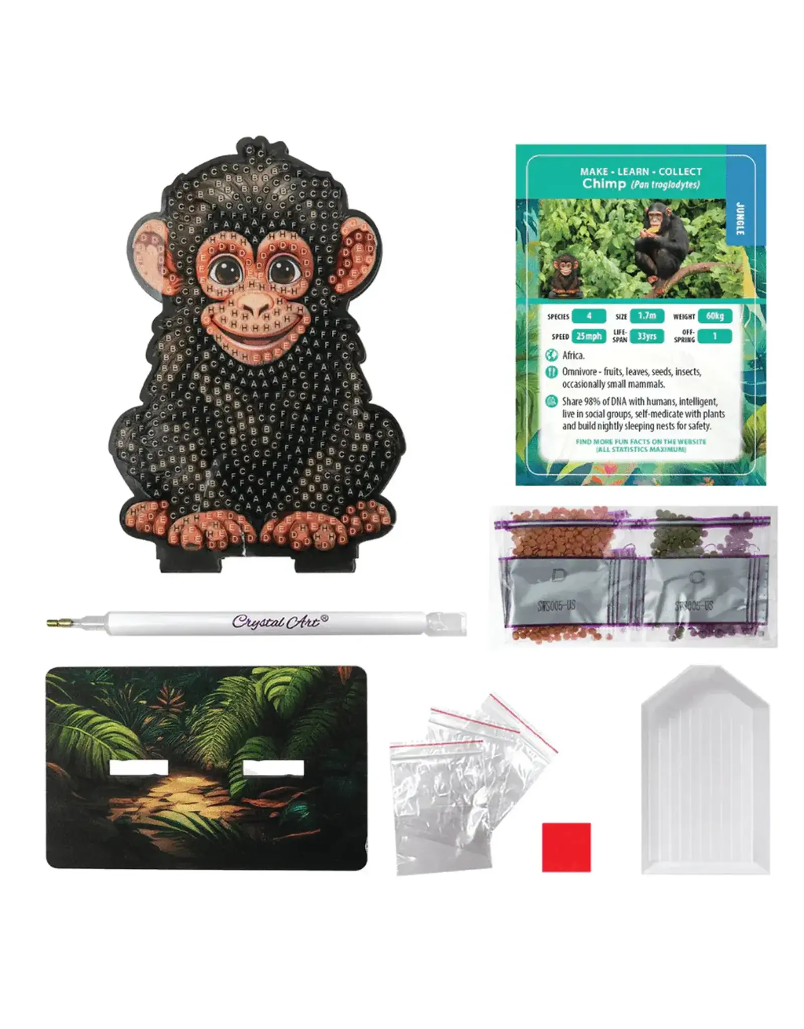 Crystal Art Buddies Exotic - Chimp