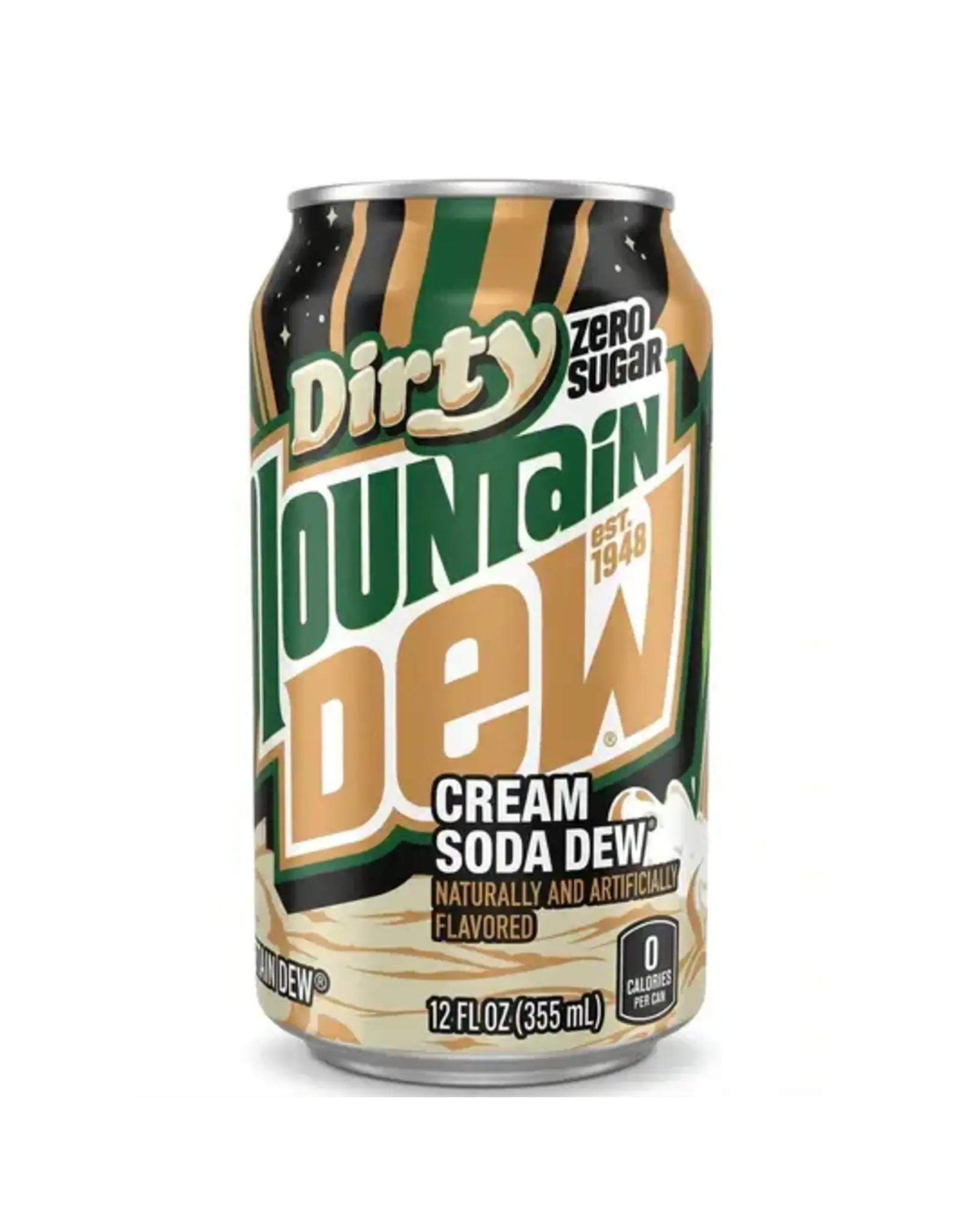Mountain Dew Dirty Dew Cream Soda Zero Sugar CLEARANCE