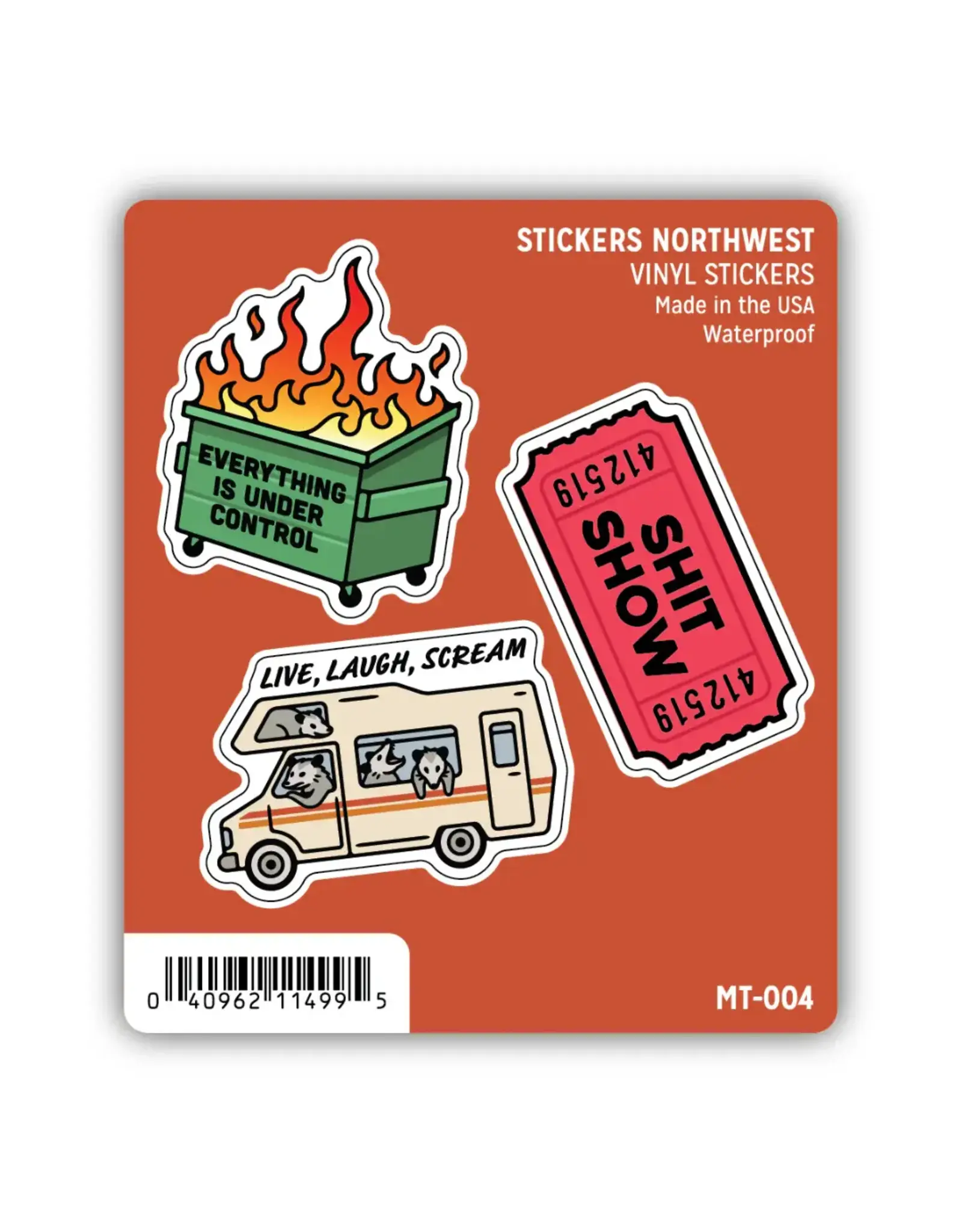 Stickers Northwest Snarky Everything is Under Control Mini Sticker Trio