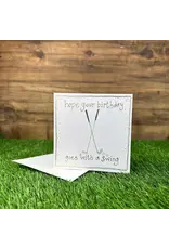 Alex Clark Art Golf Clubs Card