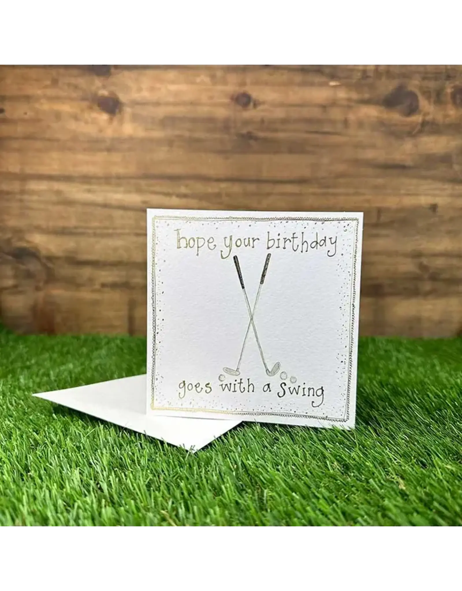 Alex Clark Art Golf Clubs Card
