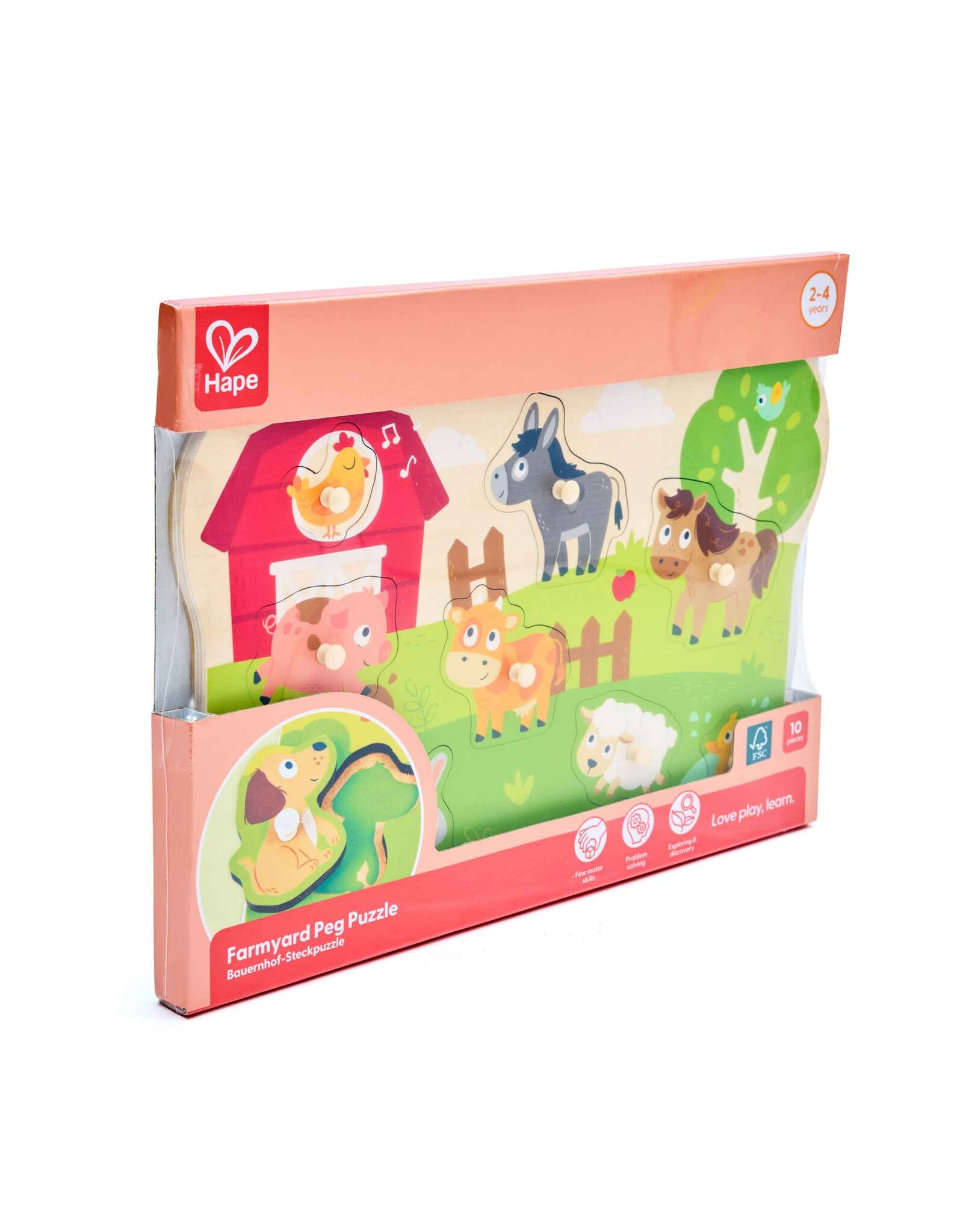 Hape Hape Farm Animal Peg Puzzle