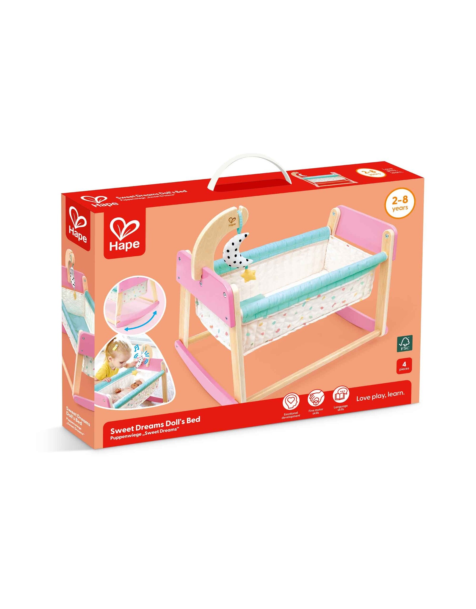 Hape Hape Sweet Dreams Doll's Bed