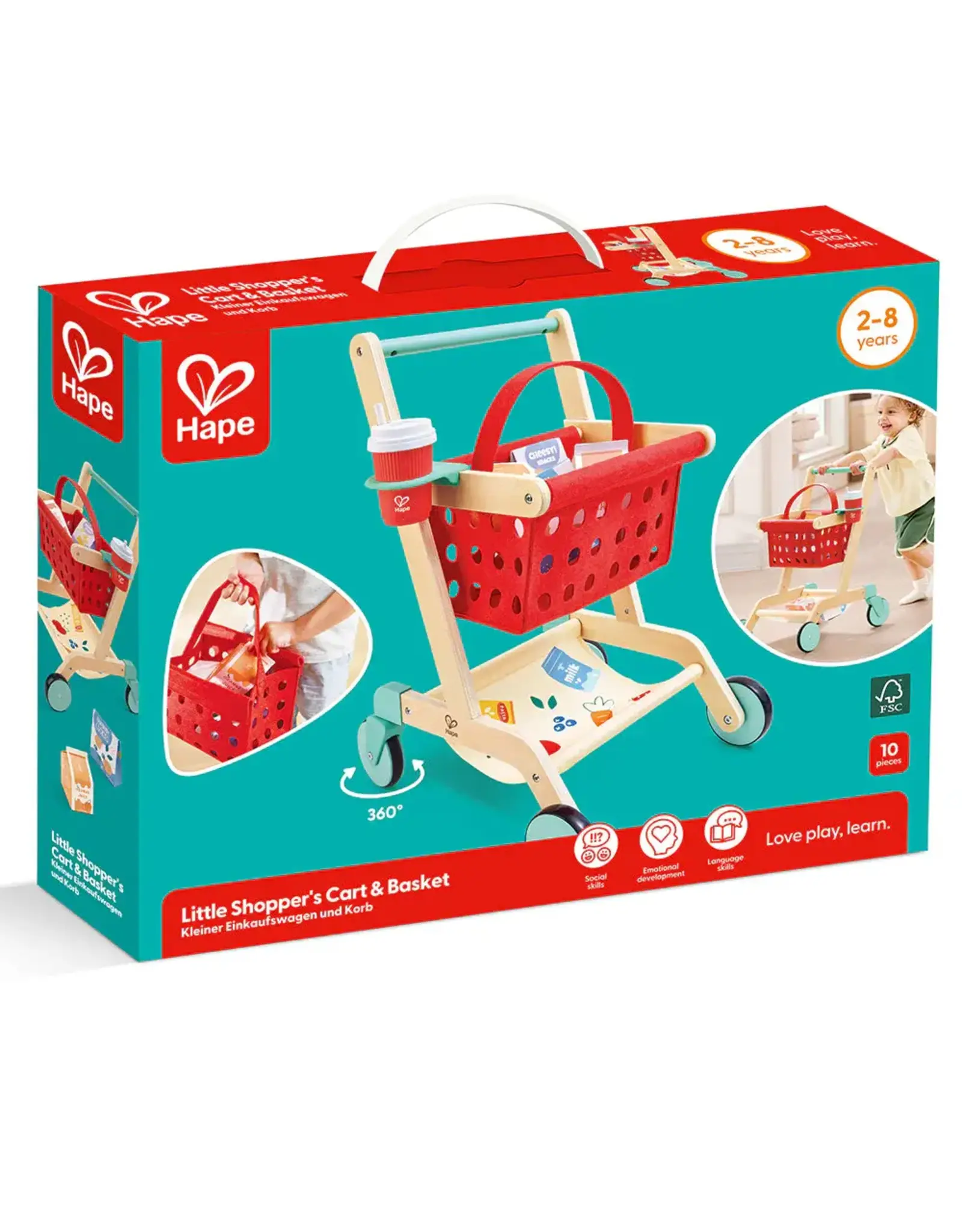 Hape Hape Little Shopper's Cart & Basket