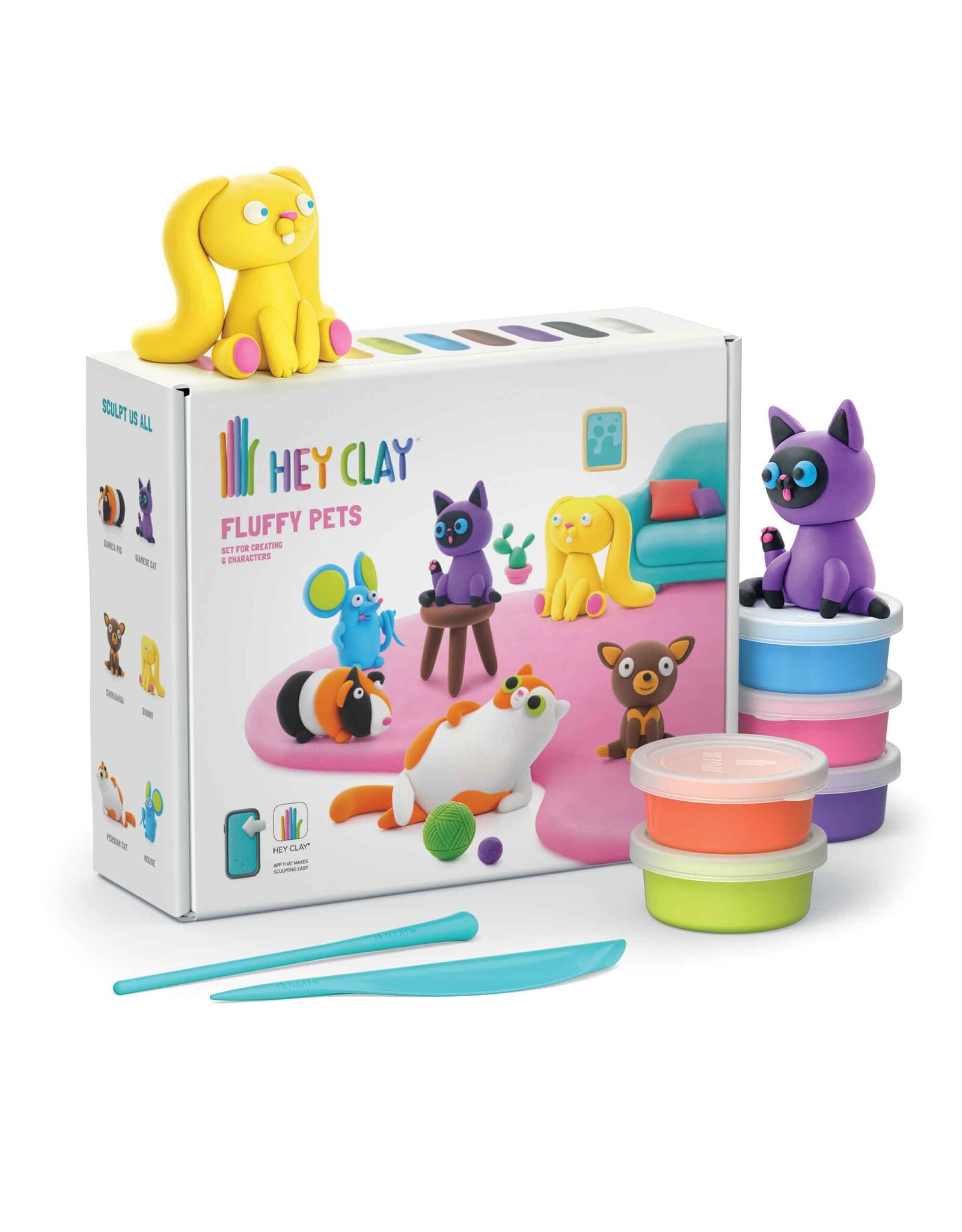 Hey Clay Hey Clay Fluffy Pets (15 Cans)