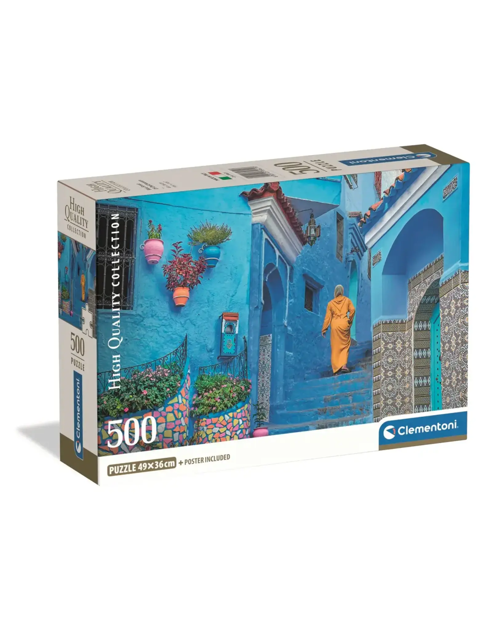 Clementoni Blue Street of Chefchaouen 500pc