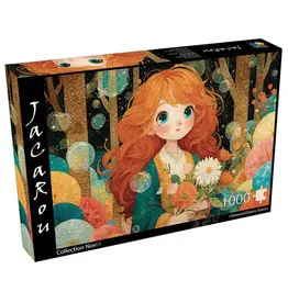 JaCaRou Puzzles Flowered Fabric Grace 1000pc