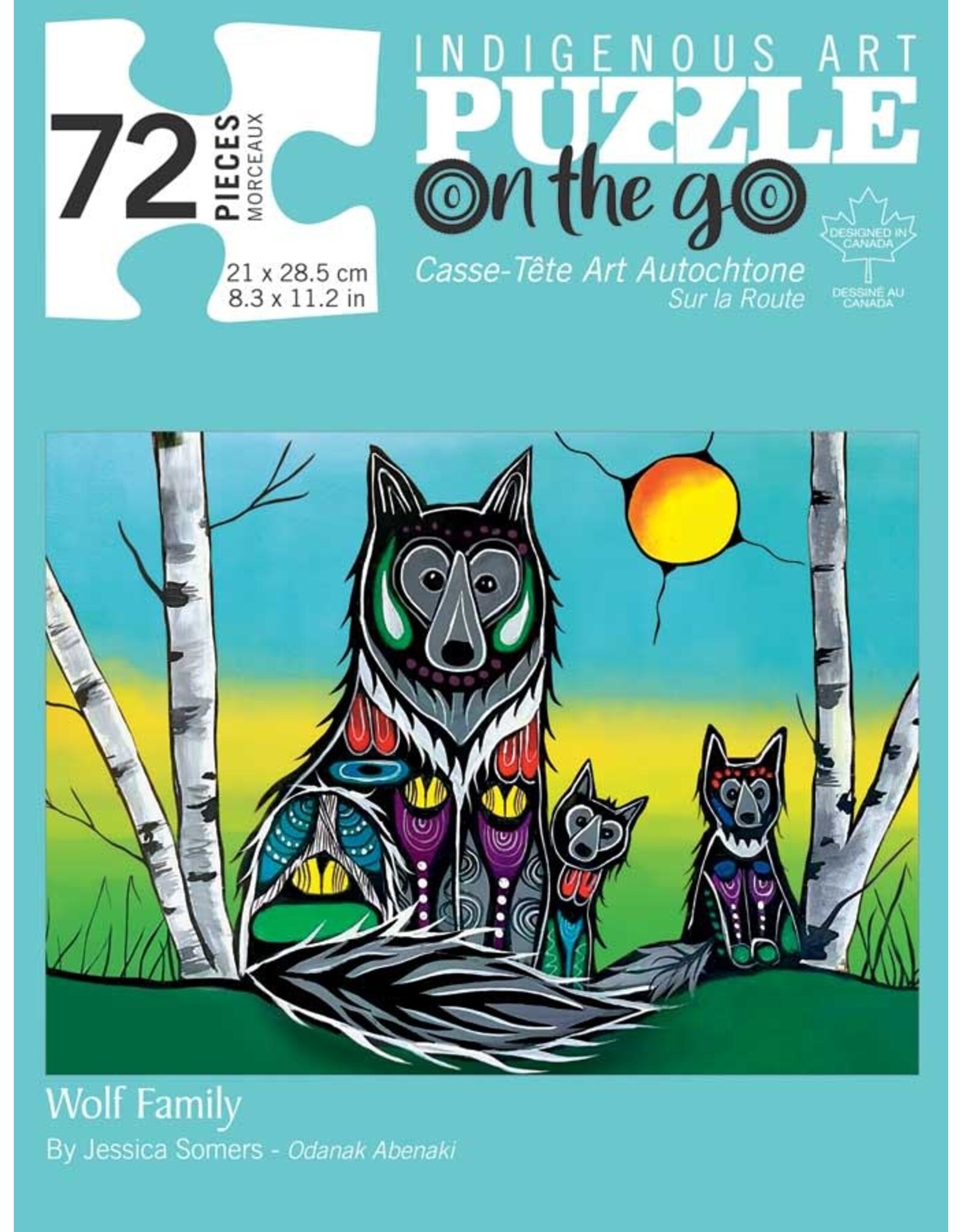 Indigenous Collection Wolf Family Puzzle - On The Go - 72 Pcs