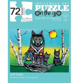 Indigenous Collection Wolf Family Puzzle - On The Go - 72 Pcs