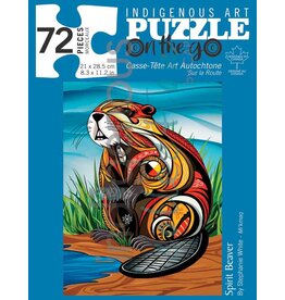 Indigenous Collection Spirit Beaver Puzzle - On The Go - 72 Pcs