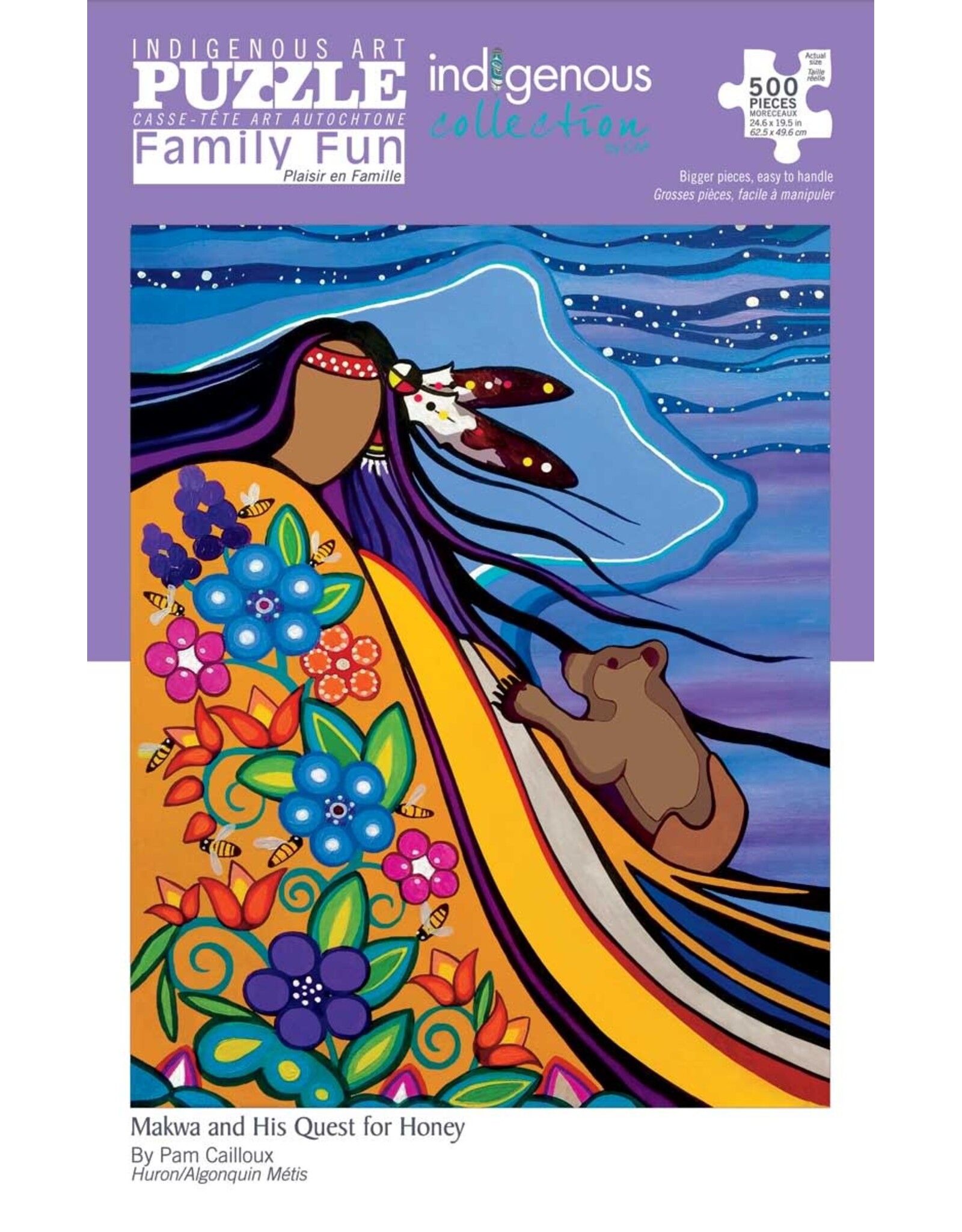 Indigenous Collection Makwa and His Quest for Honey Puzzle - Family Fun - 500 Pcs